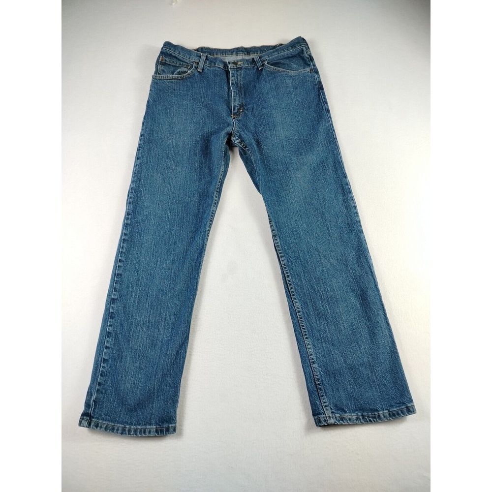 Wrangler Jeans‎ Mens 36 Blue Straight Leg Westerncore Cowboycore Countryboy